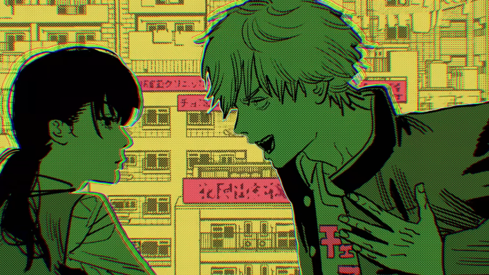 Chainsaw Man's Denji talking to Asa Mitaka