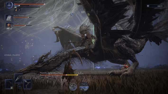 The Nameless King, a boss from Dark Souls 3, in Elden Ring Nightreign