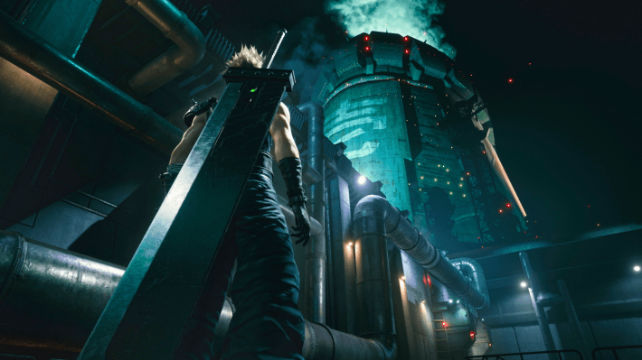 A screenshot of Cloud from final fantasy vii remake