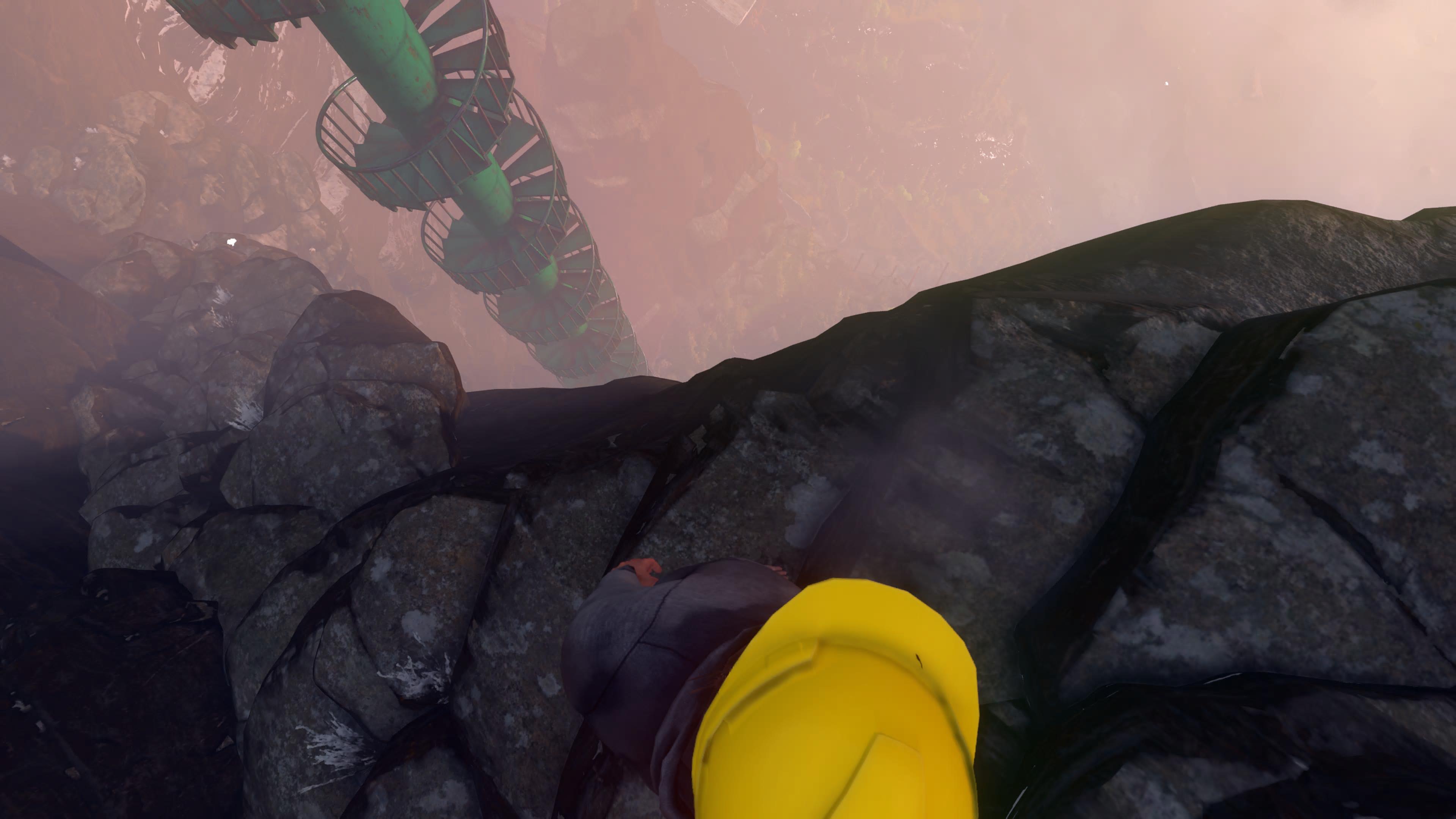 A beautiful, terrifying, look down a cliff from the manbreaker.