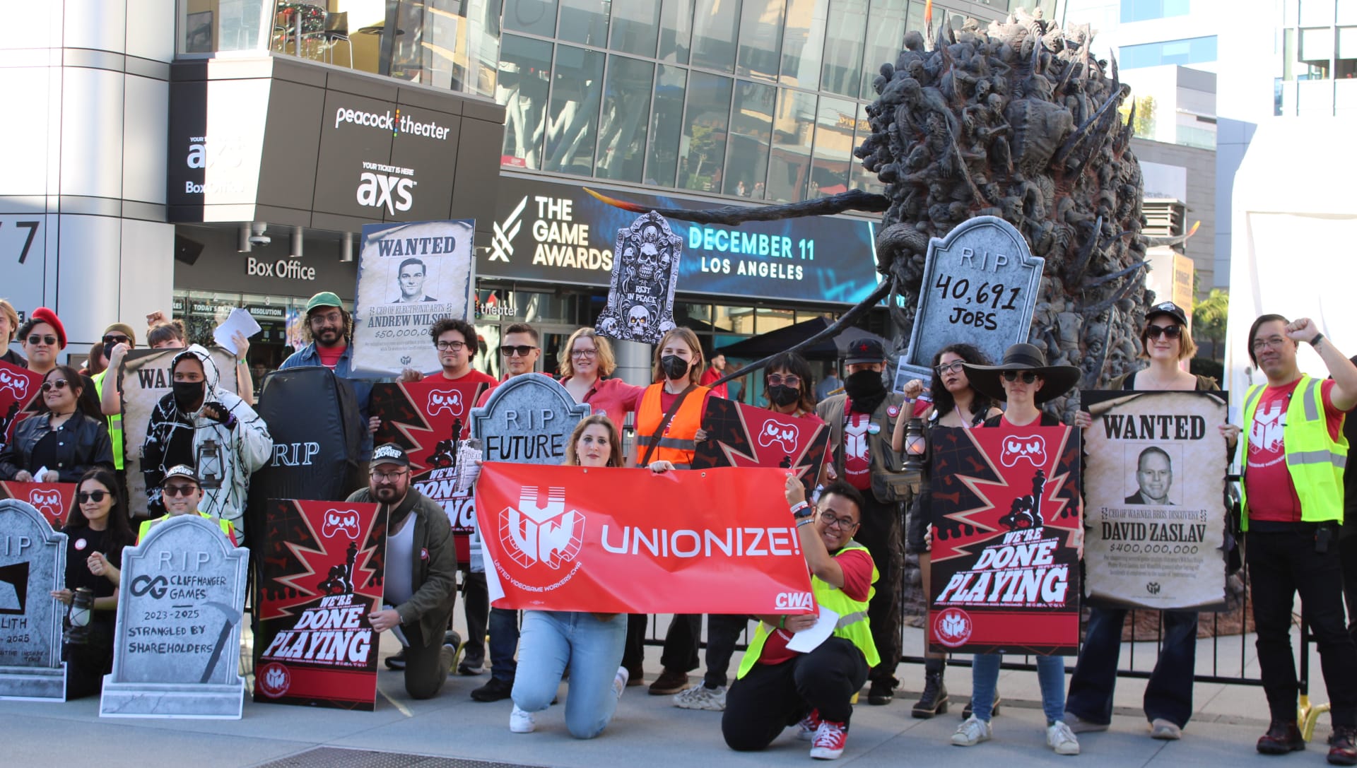 ‘Lay Off CEOs Instead’: Game Awards Protesters Fed Up With The Show And The State Of The Industry