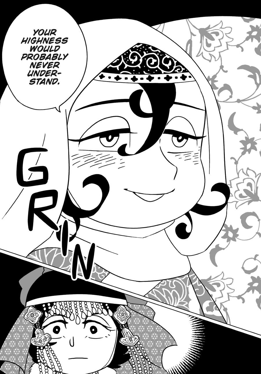 "Fatima" giving the queen a shit eating grin.