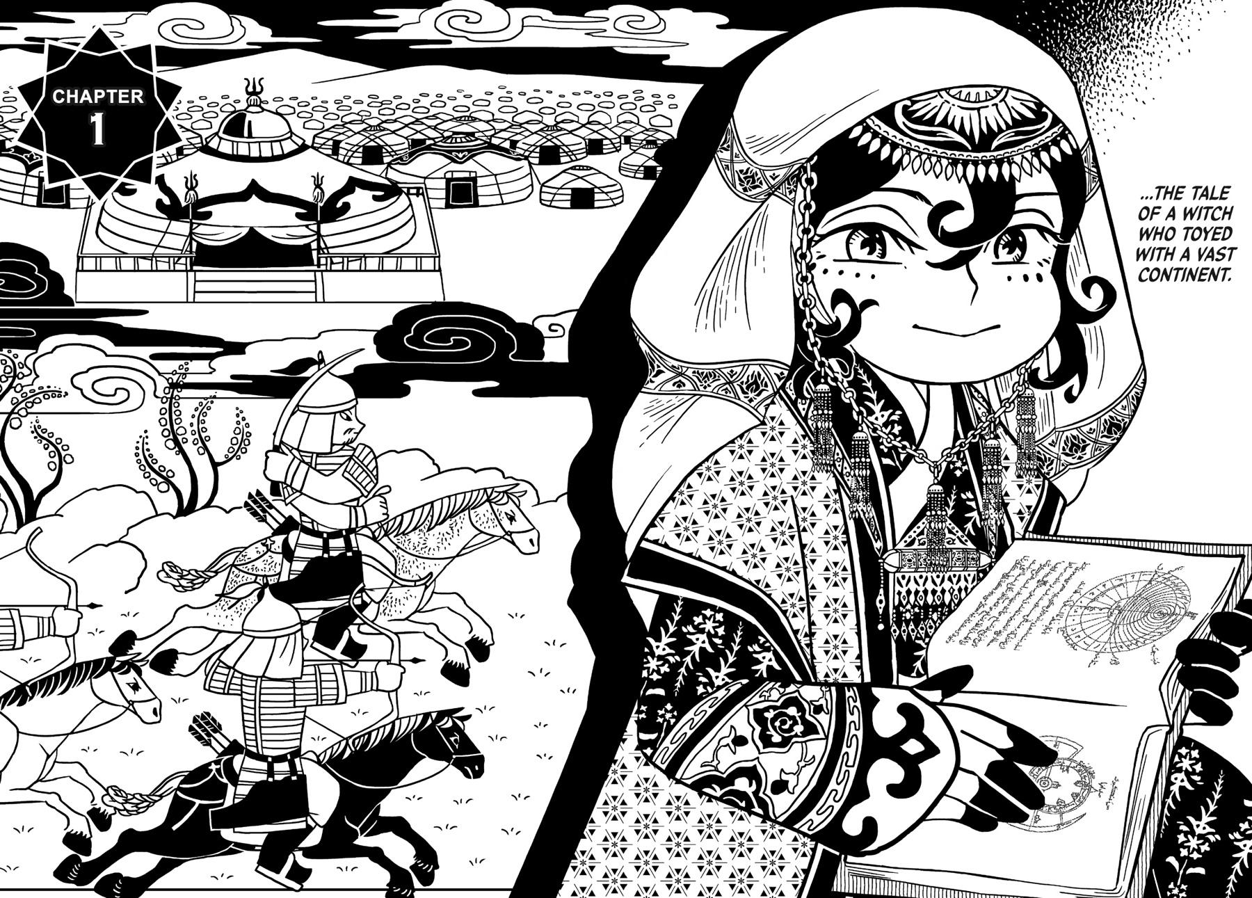 A Witch's Life in Mongol panel introducing Sitara.
