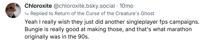 To Echo Everyone Else's Thoughts, I Too Wish Marathon Was A Singleplayer Video Game