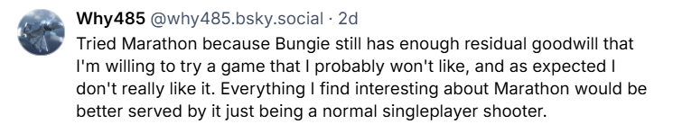 To Echo Everyone Else's Thoughts, I Too Wish Marathon Was A Singleplayer Video Game