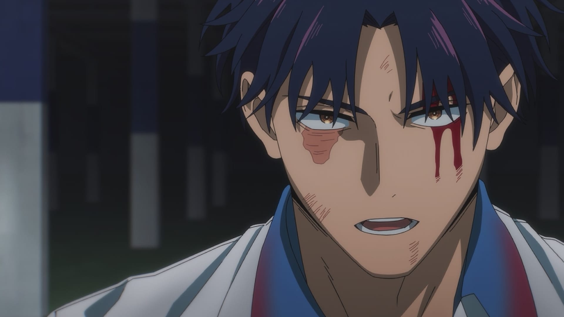 MarriageToxin still of Gero covered in blood. 